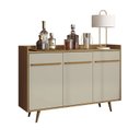 Ver imagem 3 de Aparador Buffet Retrô Quartzo 3 Portas e Prateleira Ajustável 