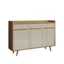 Ver imagem 5 de Aparador Buffet Retrô Quartzo 3 Portas e Prateleira Ajustável 