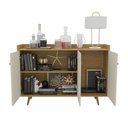 Ver imagem 6 de Aparador Buffet Retrô Quartzo 3 Portas e Prateleira Ajustável 