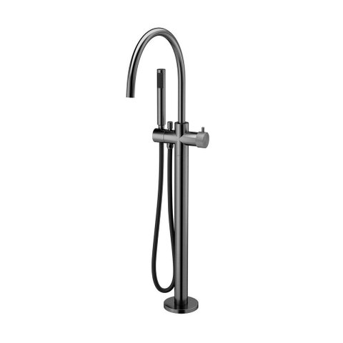 Misturador Monocomando de Piso para Banheira Docol Mix&match 90015942070 com Ducha Grafite Escovado