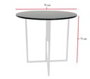 Ver imagem 3 de Mesa Redonda Jantar Prime Compacta Branca de Madeira Preta 4 Cadeiras BF Decor