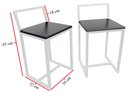Ver imagem 4 de Mesa Redonda Jantar Prime Compacta Branca de Madeira Preta 4 Cadeiras BF Decor