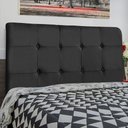 Ver imagem 2 de Cabeceira Cama Box Casal Queen Luna 160cm Suede Preto - Desk Design