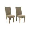 Ver imagem 1 de Cadeira Sala de Jantar 2cad131 Kit 2 Un Canela/suede Bege - Kappesberg