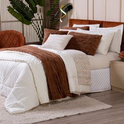 Cobertor Manta Zurique Trançado Avulso Casal - Dupla Face Mantinha Plush Fleece Sherpa Trançada Alto - 3