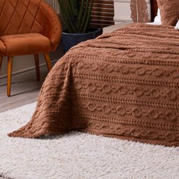 Cobertor Manta Zurique Trançado Avulso Casal - Dupla Face Mantinha Plush Fleece Sherpa Trançada Alto - 9