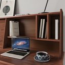 Ver mais imagens de Escrivaninha 110cm Porta Persiana Estante Madeira Castanho Alisa