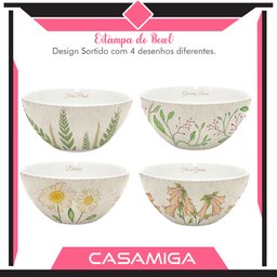 Conjunto 8 Bowl Tigela Cerâmica 550ml Lovely Garden - 2