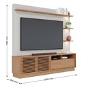 Ver imagem 4 de Estante Home Theater Campeche Freijó Off White Matte com Mesa de Centro Jeri Off White Freijó - Coli
