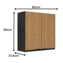 Ver imagem 2 de Armário Aéreo de Cozinha 80cm 2 Portas New York Móvel na Caixa