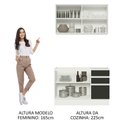 Ver imagem 5 de Armário de Cozinha Compacta 120cm Branco/Preto Glamy Madesa 03