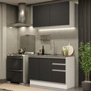 Ver imagem 1 de Armário de Cozinha Compacta 120cm Branco/Preto Glamy Madesa 03