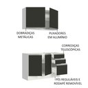 Ver imagem 6 de Armário de Cozinha Compacta 120cm Branco/Preto Glamy Madesa 03