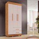 Ver imagem 2 de Guarda Roupa Copacabana New 3 Portas 2 Gavetas Benetil:cinamomo/off