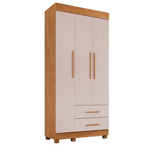 Guarda Roupa Copacabana New 3 Portas 2 Gavetas Benetil:cinamomo/off