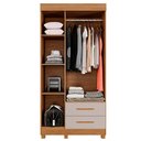 Ver imagem 4 de Guarda Roupa Copacabana New 3 Portas 2 Gavetas Benetil:cinamomo/off