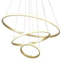 Ver imagem 2 de Luminaria Pendente 3 em 1 Led Perfil Lustre Aneis Infinito Aro Ajustavel Regulavel Iluminaçao Modern