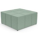 Ver imagem 1 de Puff Decorativo para Sala de Estar Quadrado Milano 90x90cm W01 Linho Verde Menta - Lyam Decor
