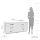 Ver imagem 2 de Cômoda Valência 6 Gavetas Branco Politorno Móveis