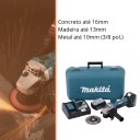 Ver imagem 3 de Esmerilhadeira DGA452RFE Makita 11.000RPM Maleta 2 Baterias 18V 3,0 Ah Disco Desbaste Punho Lateral