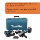 Ver imagem 4 de Esmerilhadeira DGA452RFE Makita 11.000RPM Maleta 2 Baterias 18V 3,0 Ah Disco Desbaste Punho Lateral