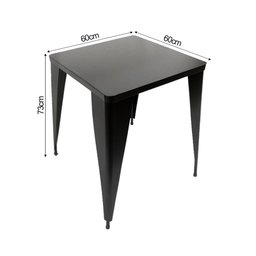Conjunto Mesa Industrial em Aço Iron Tolix com 4 Cadeiras Preta - 5