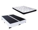 Ver imagem 1 de Cama Box Queen Colchão Mola Ensacada Belos Sonhos + Box Sintético 66x158x198 Branco