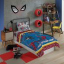Ver imagem 2 de Jogo de Cama Infantil Lepper Homem Aranha Solteiro 3 Peças Microfibra Azul