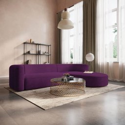 Sofá Modular Celinne Luxuoso Sala de Estar Decoração Luxo 265cm Suede - 2
