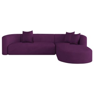 Sofá Modular Celinne Luxuoso Sala de Estar Decoração Luxo 265cm Suede