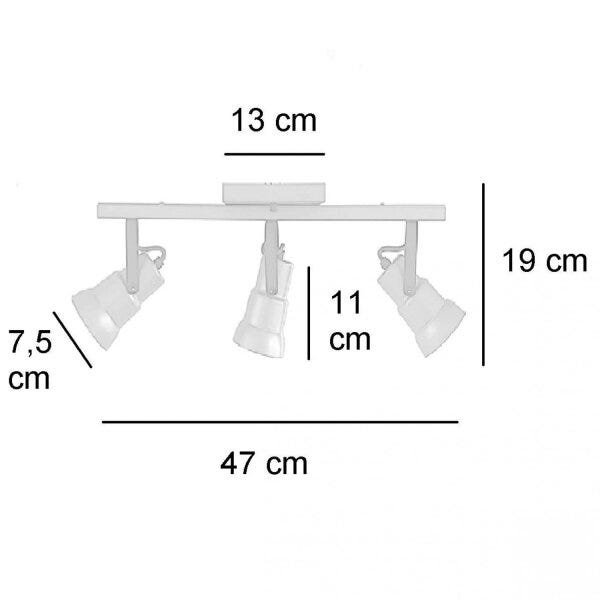 Spot Decorativo Triplo Trilho Emalustres - 2