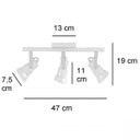 Ver imagem 2 de Spot Decorativo Triplo Trilho Emalustres