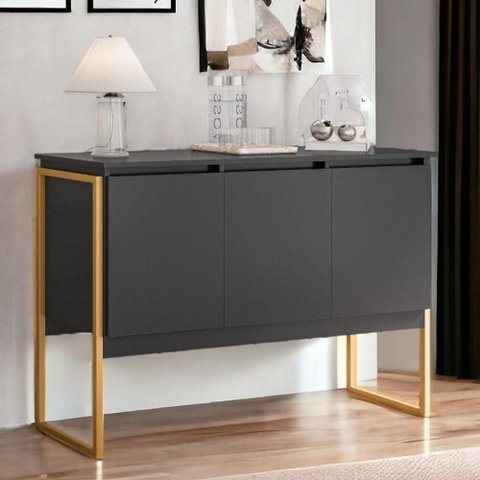 Buffet Aparador de Sala Jantar com Pés Dourado