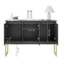 Ver imagem 3 de Buffet Aparador de Sala Jantar com Pés Dourado