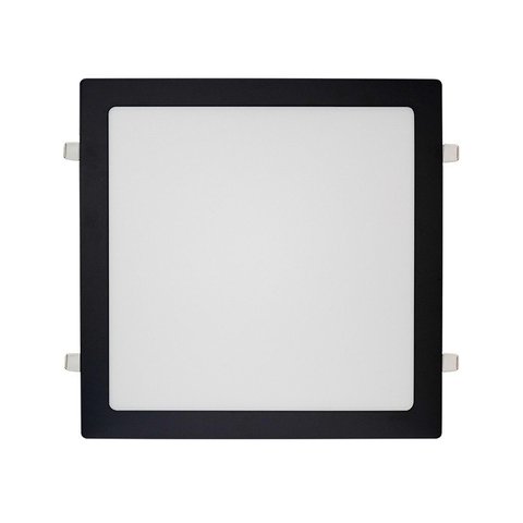 Painel de Led Blumenau Quadrado de Embutir 24W Bivolt Preto 4100K Luz Neutra
