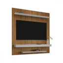 Ver imagem 1 de Painel para Tv de até 65 Polegadas Leme Pintura Ripado Cinamomo com Off White