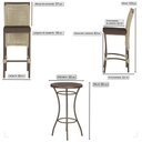Ver imagem 2 de Mesa Bistrô e 2 Banquetas Roma Marrom Corda Náutica Estofado 9 Trama Original