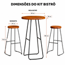 Ver imagem 2 de Jogo Mesa Bistrô 4 Banquetas Alta Bar Cozinha Balcão - Édecasamóveis