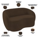 Ver imagem 4 de Sofá 3 Lugares 160cm Sala de Estar Living Oscar K01 Veludo Marrom - Lyam Decor