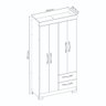 Guarda-roupa Solteiro 4 Portas 2 Gavetas Belize Notável - 6