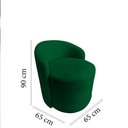 Ver imagem 6 de Poltrona Decorativa Yara Orgânica Bouclé Verde