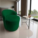 Ver imagem 7 de Poltrona Decorativa Yara Orgânica Bouclé Verde