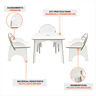 Conjunto Mesa Mesinha com 4 Cadeirinha em Mdf de Encaixe Diversão Pintura Alfabetização Atividades - 7