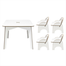 Conjunto Mesa Mesinha com 4 Cadeirinha em Mdf de Encaixe Diversão Pintura Alfabetização Atividades - 1