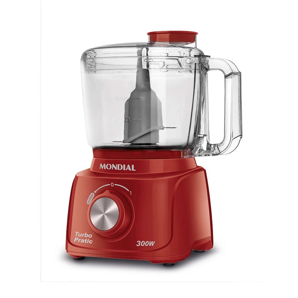 Mini Processador Mondial Turbo Pratic MP-16-R Vermelho - 220V - 2