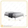 Cama Super King Sampa Cinza com Pés Everest Preto Fosco - 3