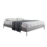 Cama Super King Sampa Cinza com Pés Everest Preto Fosco - 1