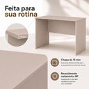 Ver imagem 5 de Escrivaninha Retangular Arizona Moderno sem Gavetas MDF 115cm Off White