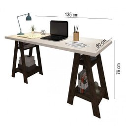 Escrivaninha Cavalete 4 Prateleiras 135cm Hawaii Yescasa - 3