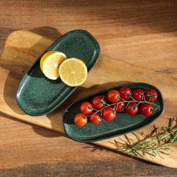 CONJUNTO C/ 4 TRAVESSAS OVAL RASA MINI ORGÂNICO GREENERY 16,5x8 CM - 3